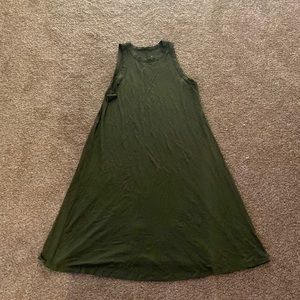 olive green flowy dress